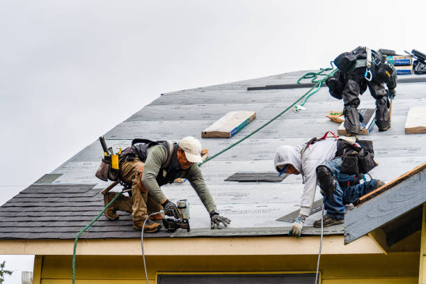 Professional Storm Damage Roof Repair technician working in Skaneateles Falls, NY